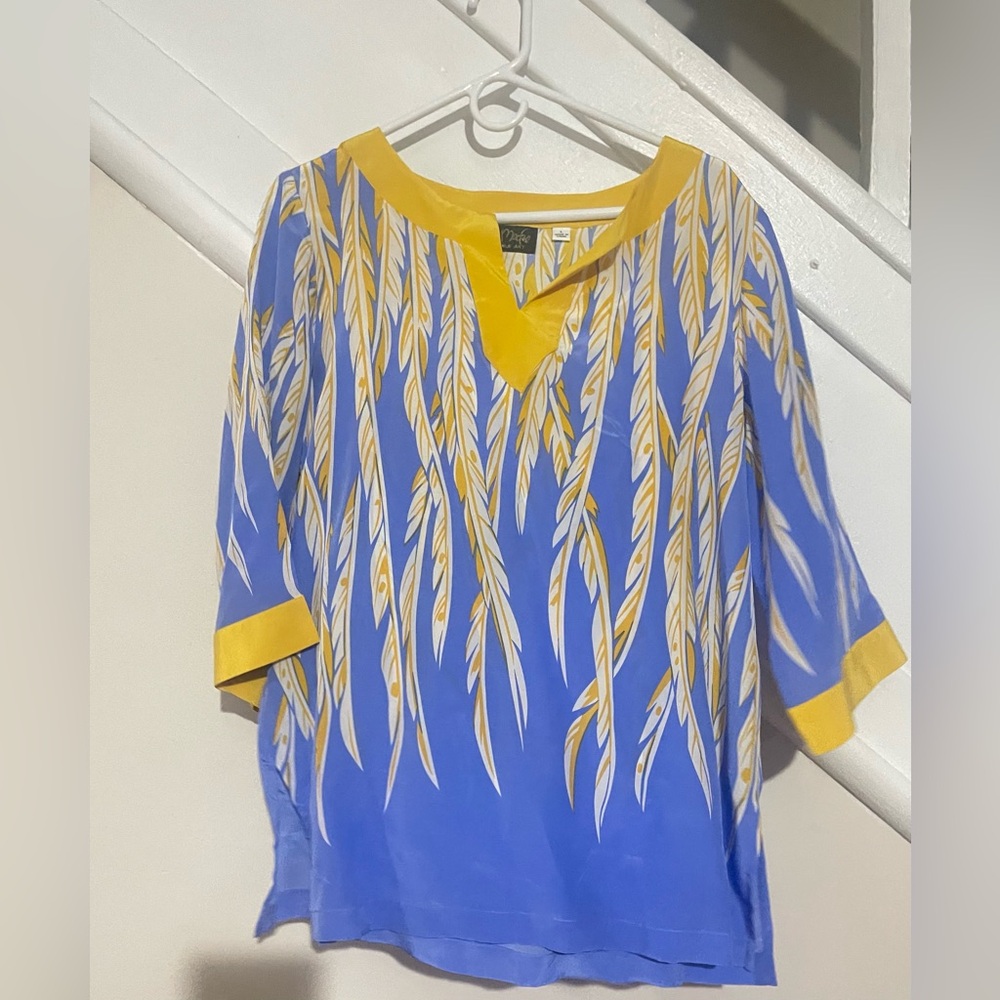 COPY - Blue and Yellow Women's Top